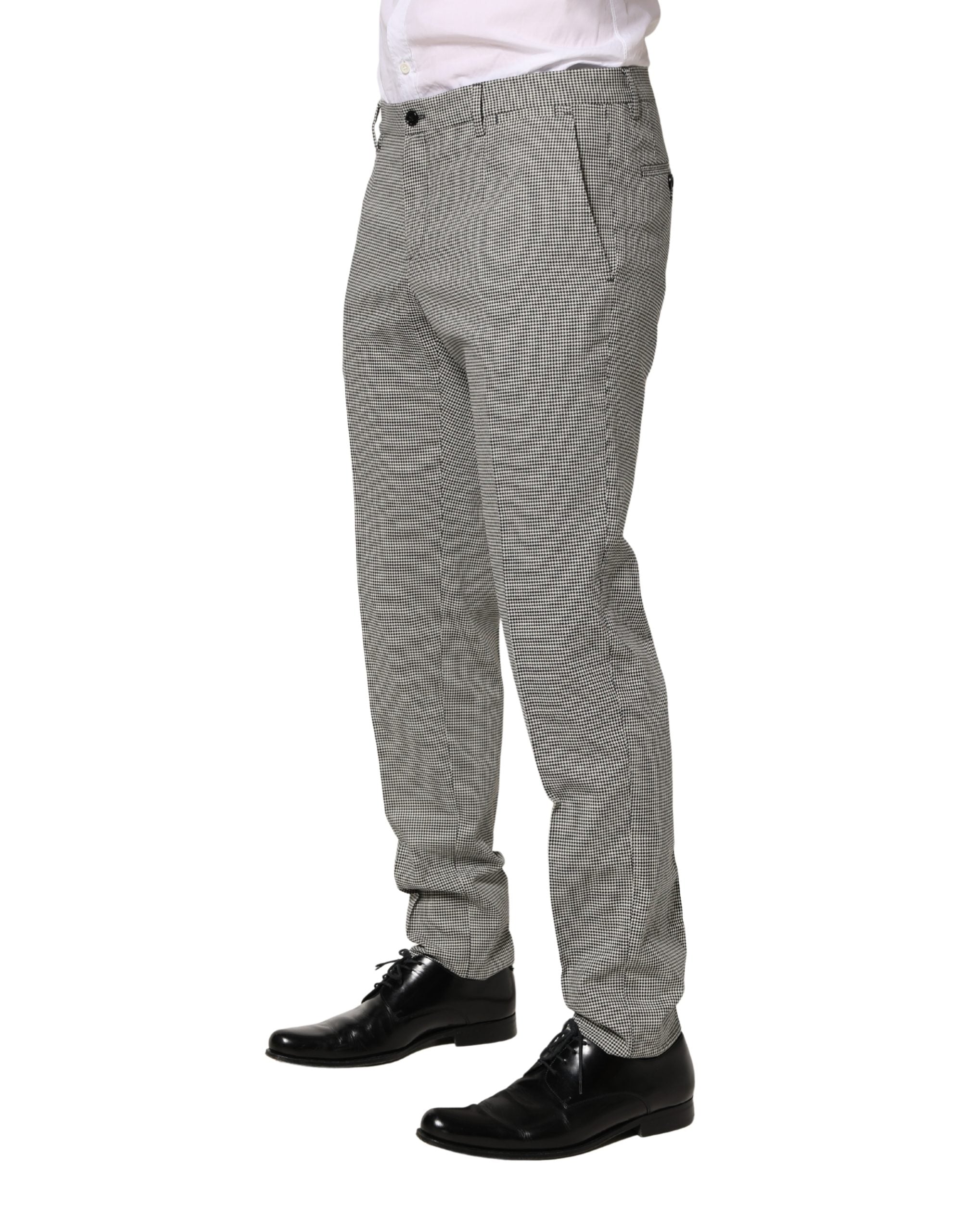 Gray Cotton Skinny Dress Formal Trouser Pants