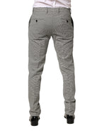 Gray Cotton Skinny Dress Formal Trouser Pants