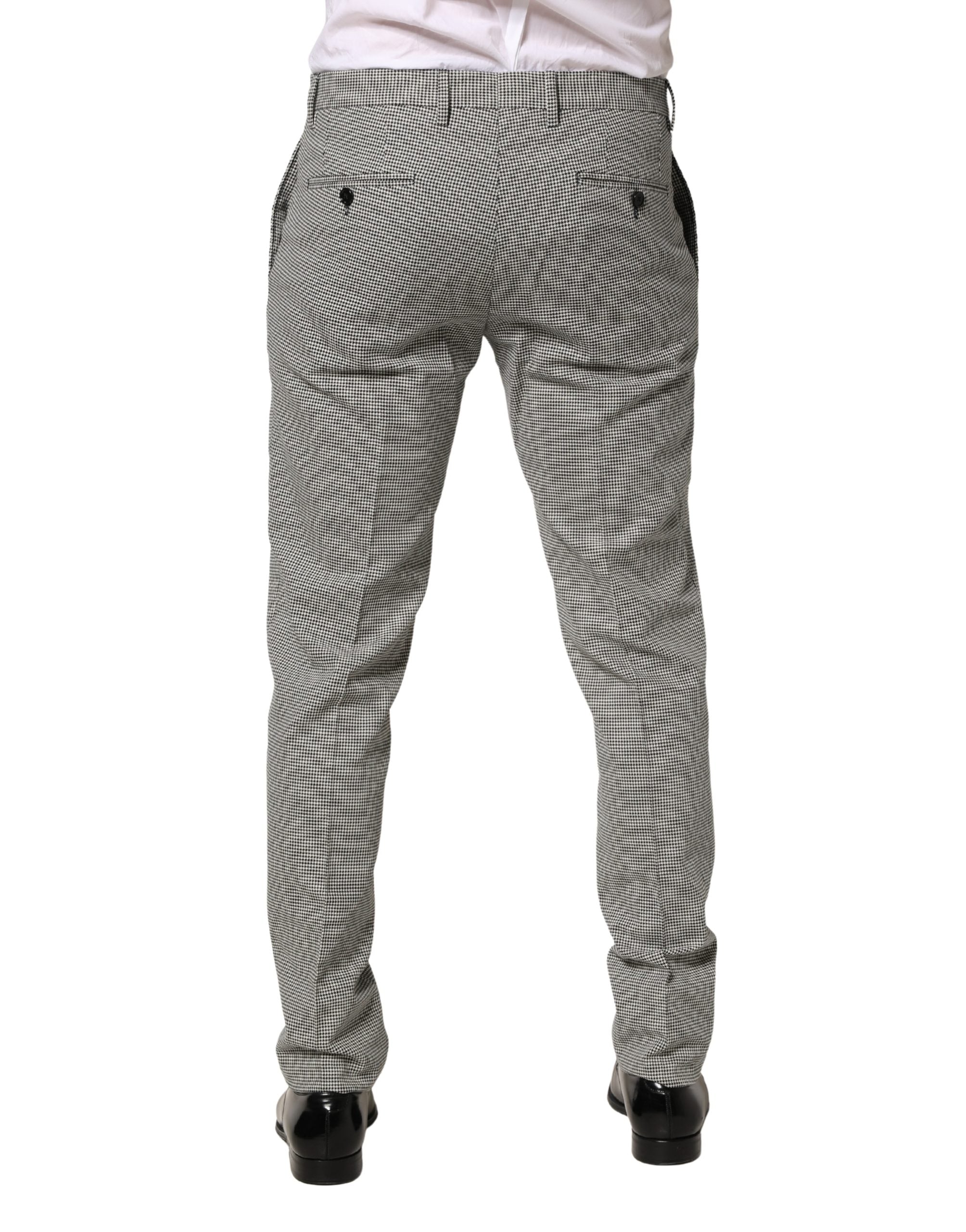 Gray Cotton Skinny Dress Formal Trouser Pants