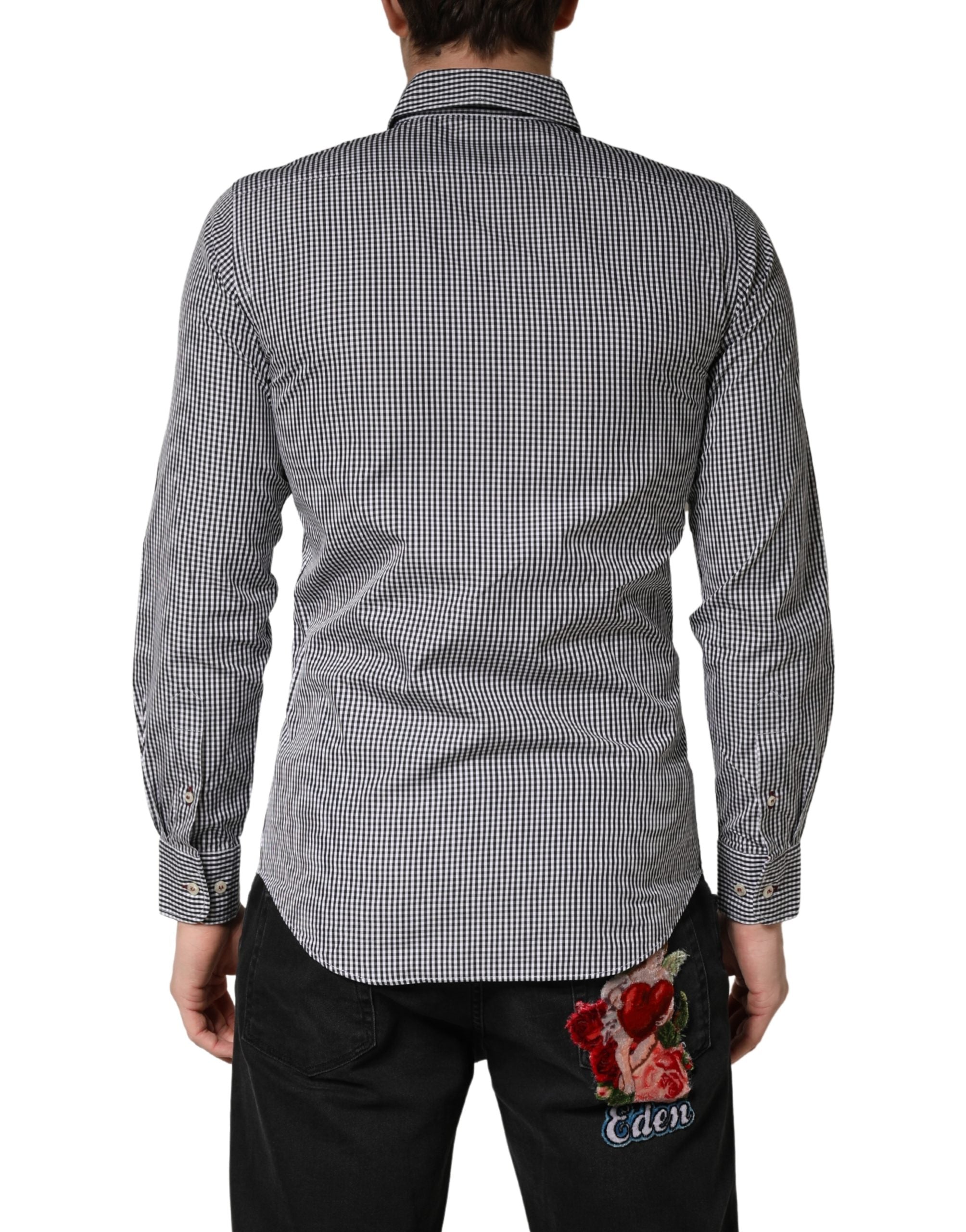 Gray Cotton Long Sleeves Button Down Dress Shirt