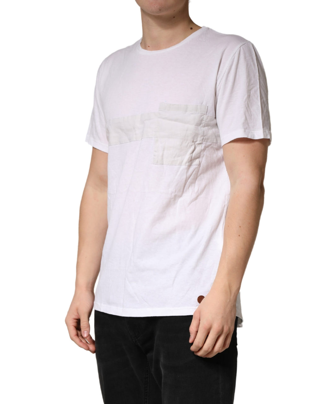 White 100% Cotton Plain Round Neck Men Shirt T-shirt