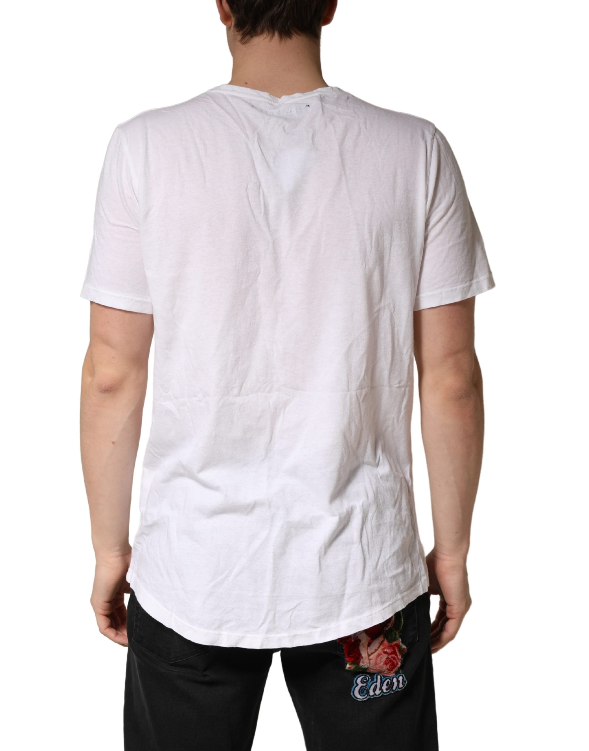 White 100% Cotton Plain Round Neck Men Shirt T-shirt