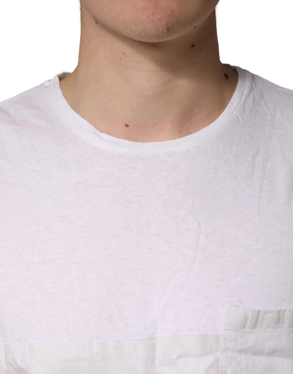 White 100% Cotton Plain Round Neck Men Shirt T-shirt