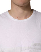 White 100% Cotton Plain Round Neck Men Shirt T-shirt