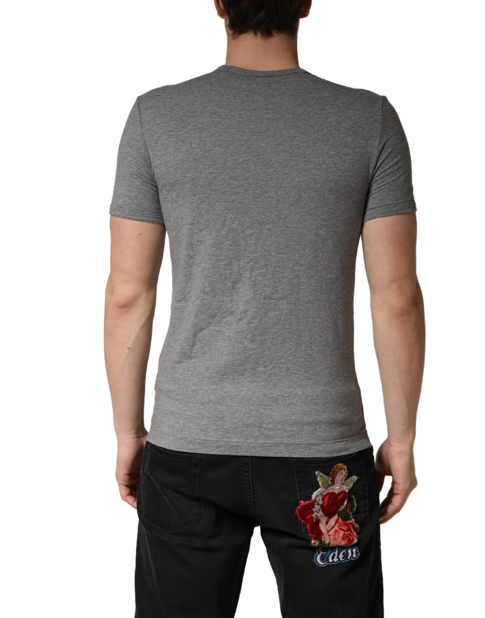 Gray DG Logo Crew Neck Men Underwear T-shirt