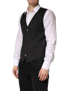 Black Wool Dress Men Formal Waistcoat Vest