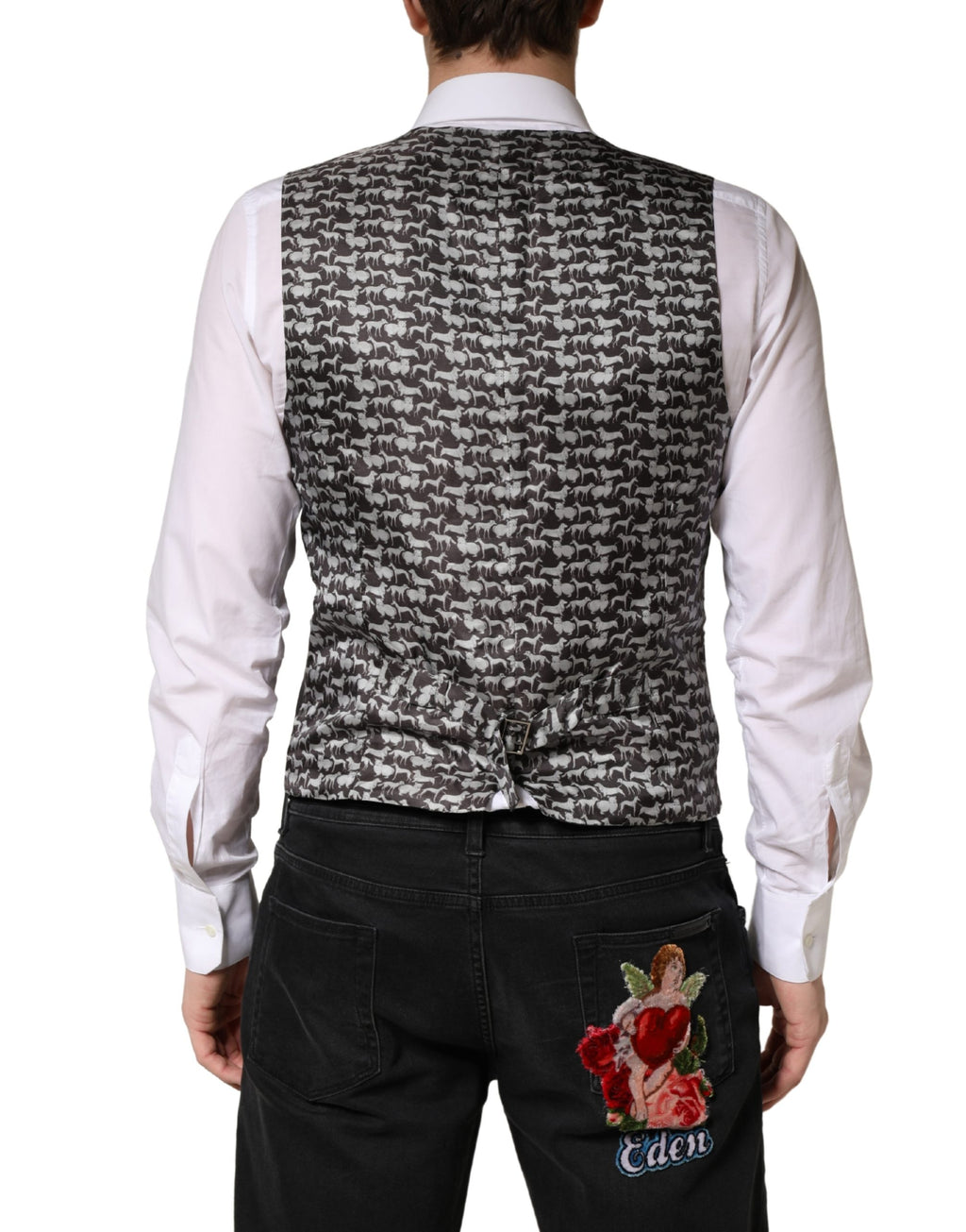 Black Wool Dress Men Formal Waistcoat Vest