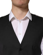 Black Wool Dress Men Formal Waistcoat Vest