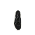 Black Polyester Athletic Sneakers