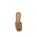 Multicolor Viscose Flat Sandals