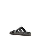 Black Calf Leather Bos Taurus Sandals