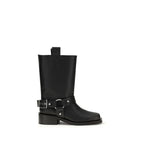 Black Calf Leather Bos Taurus Lace-Up Boots
