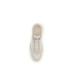 Beige Calf Leather Bos Taurus Athletic Sneakers