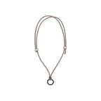 Black Calf Leather Bos Taurus Necklace