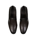 Brown Leather Slip-On Loafers