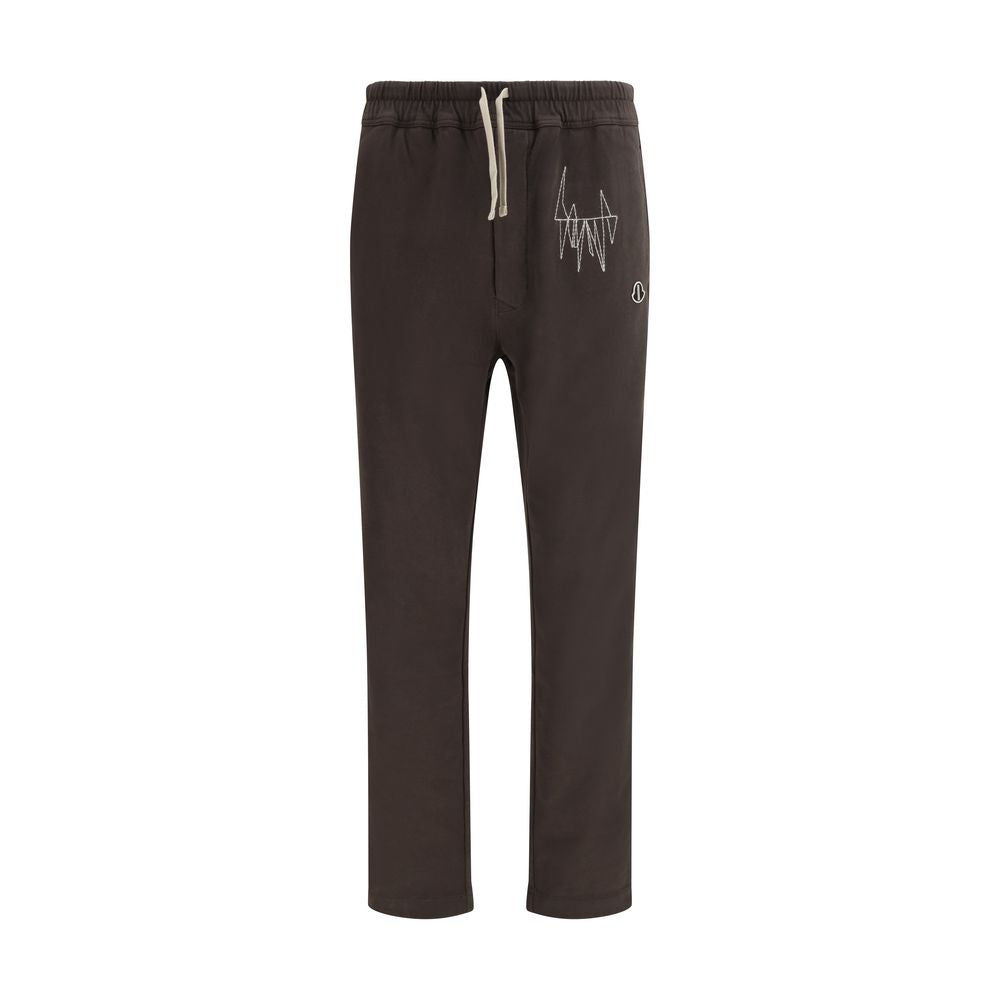 Brown Cotton Athletic Pants