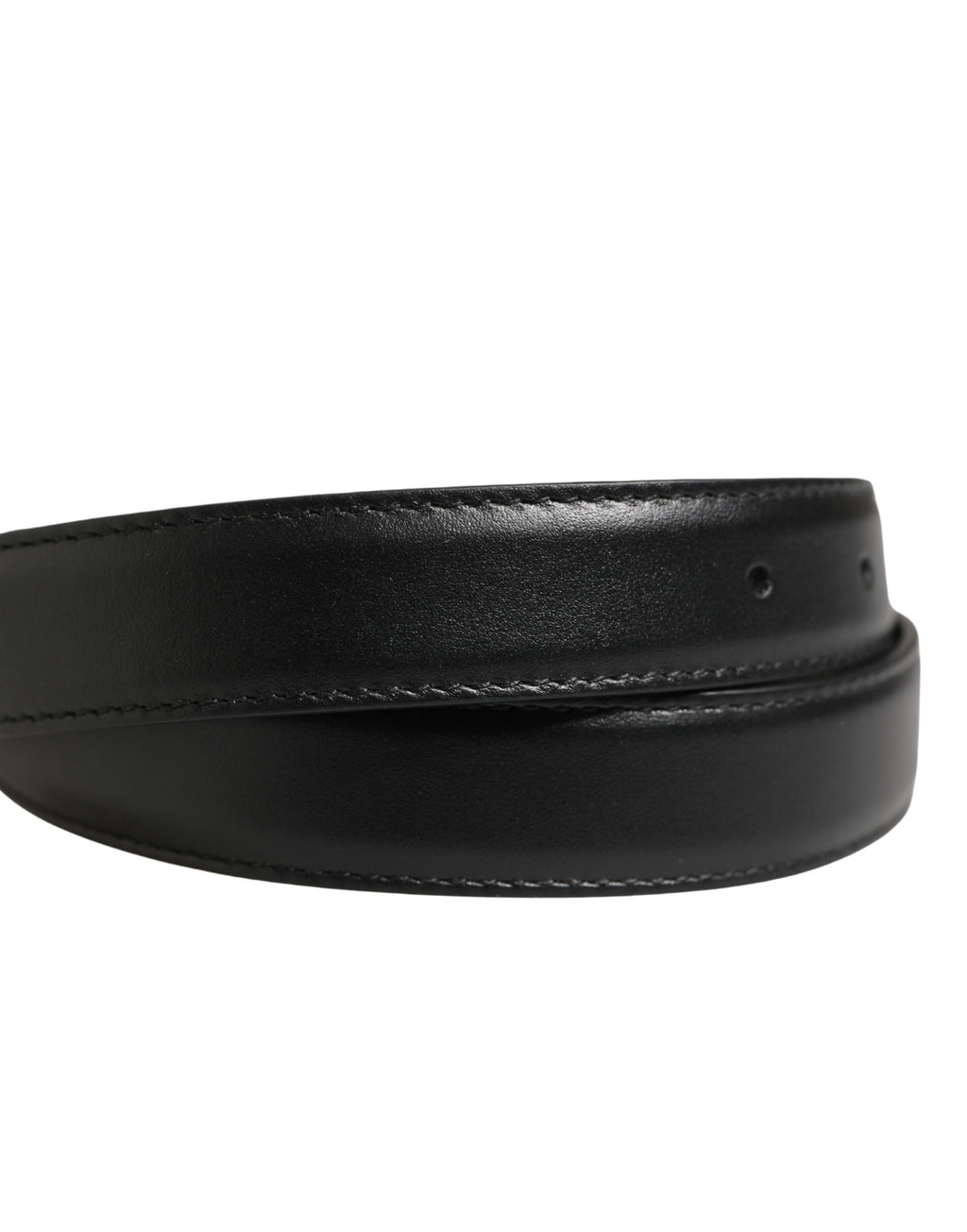 Men Black Classic Leather Metal Buckle Belt