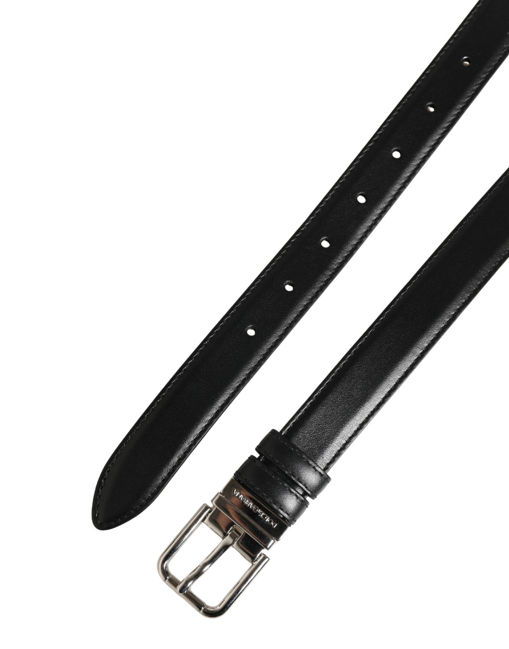 Men Black Classic Leather Metal Buckle Belt