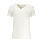 White Cotton Men's V-Neck T-Shirt