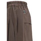 Brown Polyester Bermuda Shorts