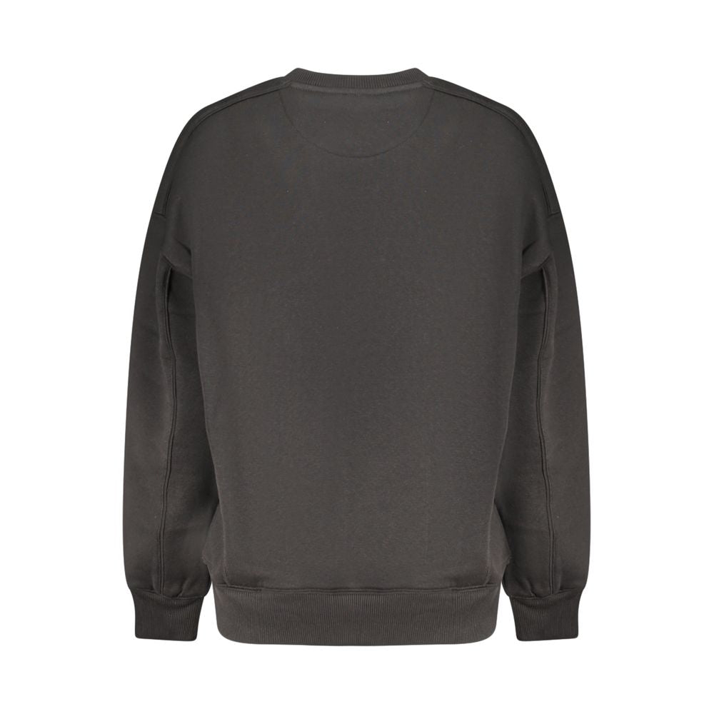 Black Cotton Women Sweatshirt