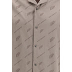 Beige Viscose Shortsleeve Shirt