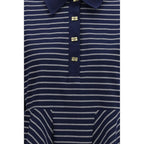 Blue Cotton Polo Shirt