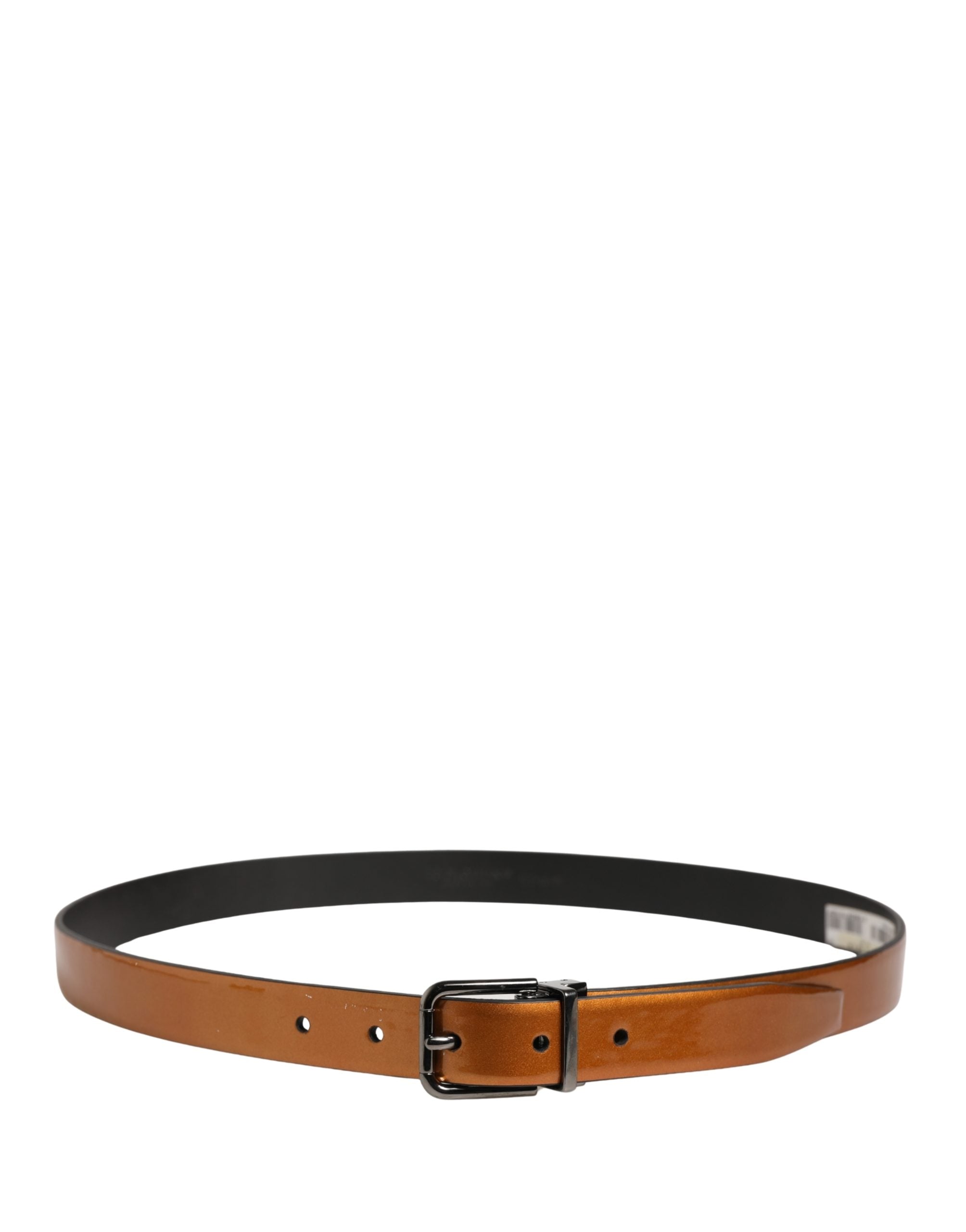 Men Brown Classic Leather Metal Buckle Belt