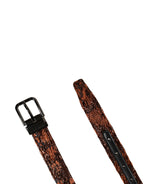 Men Brown Classic Polyester Metal Buckle Belt