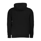 Black Cotton Men's Hooded Sweatshirt