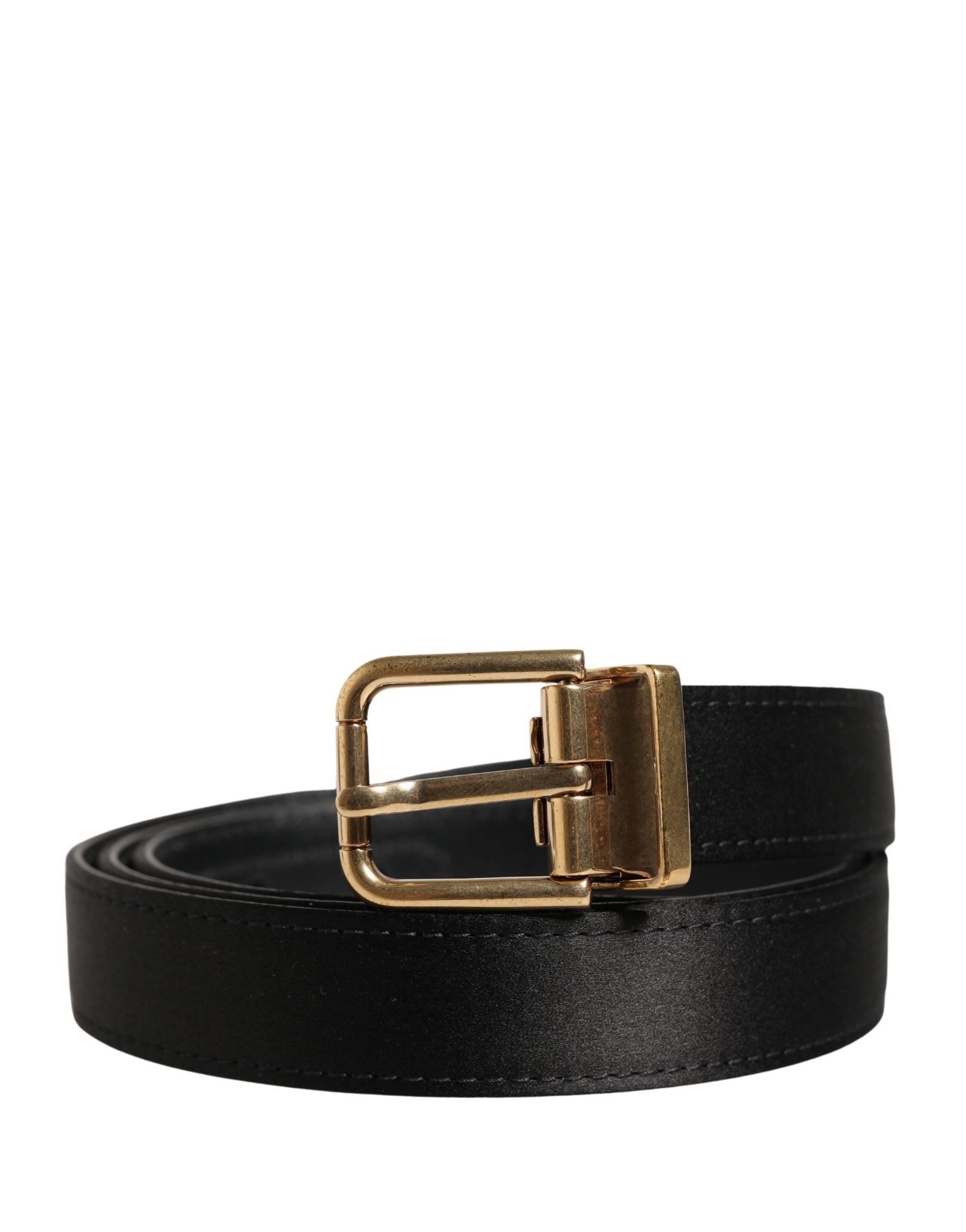 Men Black Classic Viscose Metal Buckle Belt