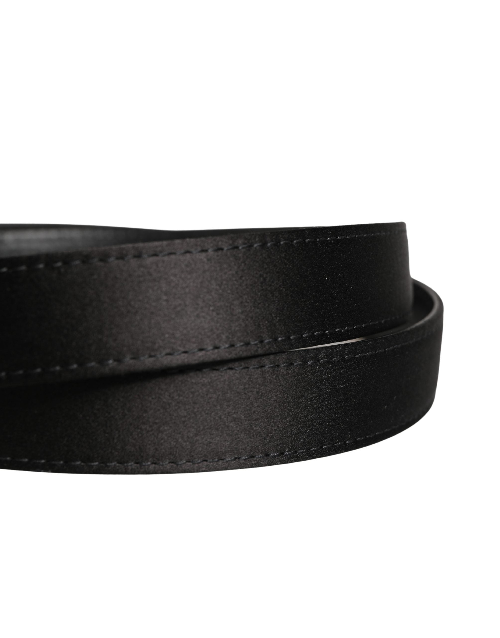 Men Black Classic Viscose Metal Buckle Belt