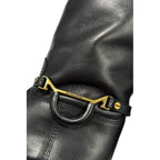 Black Leather Women Boot