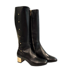 Black Leather Women Boot