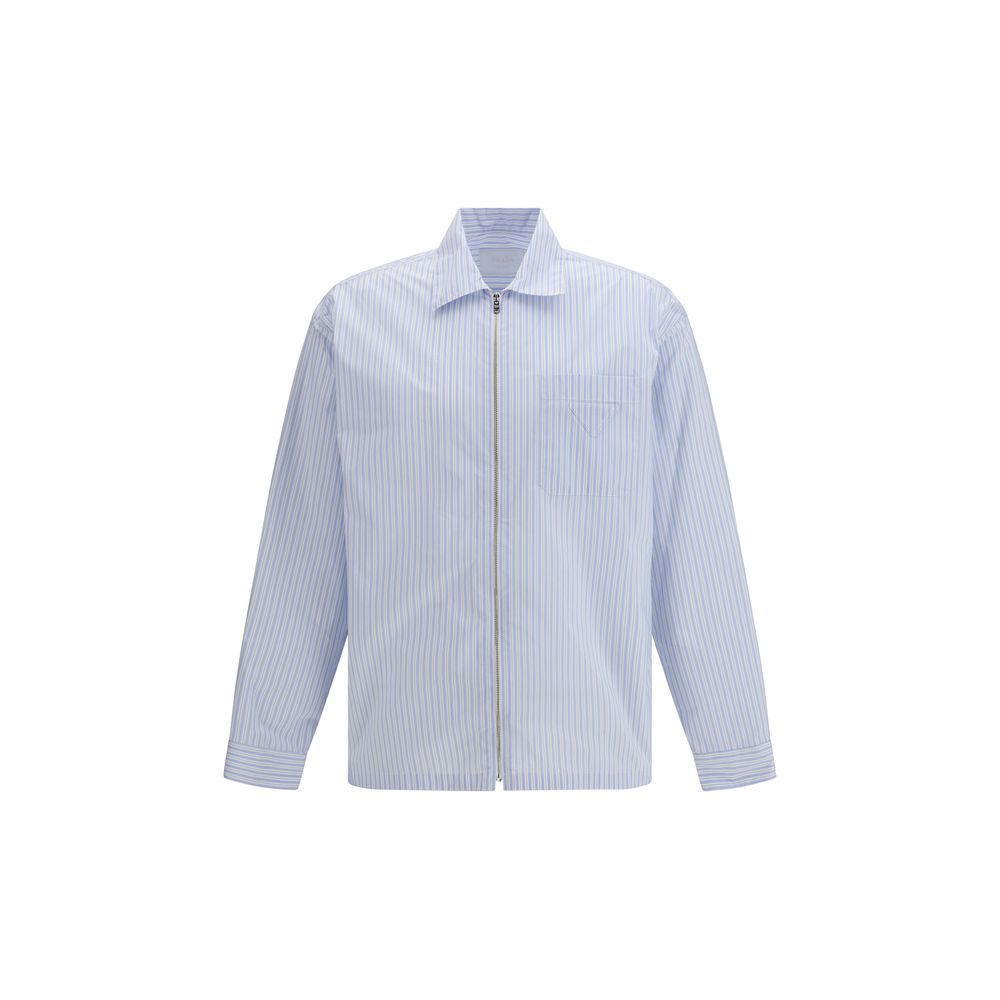Blue Polyamide Pattern Shirt