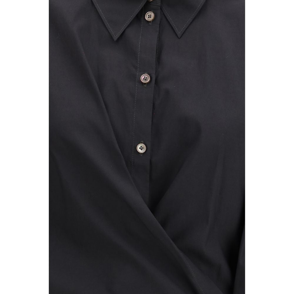 Black Cotton Dress Shirt