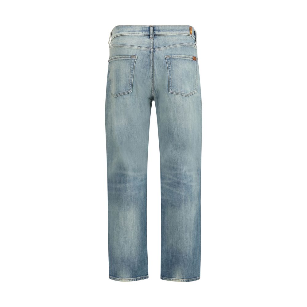 Blue Cotton Relaxed Fit Jeans