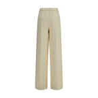 Beige Cotton Dress Pants