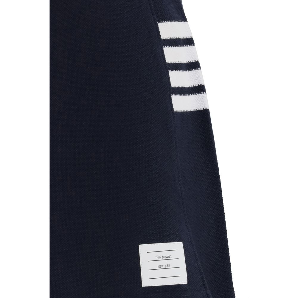 Blue Cotton Mini Skirt