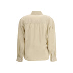 Beige Silk Dress Shirt