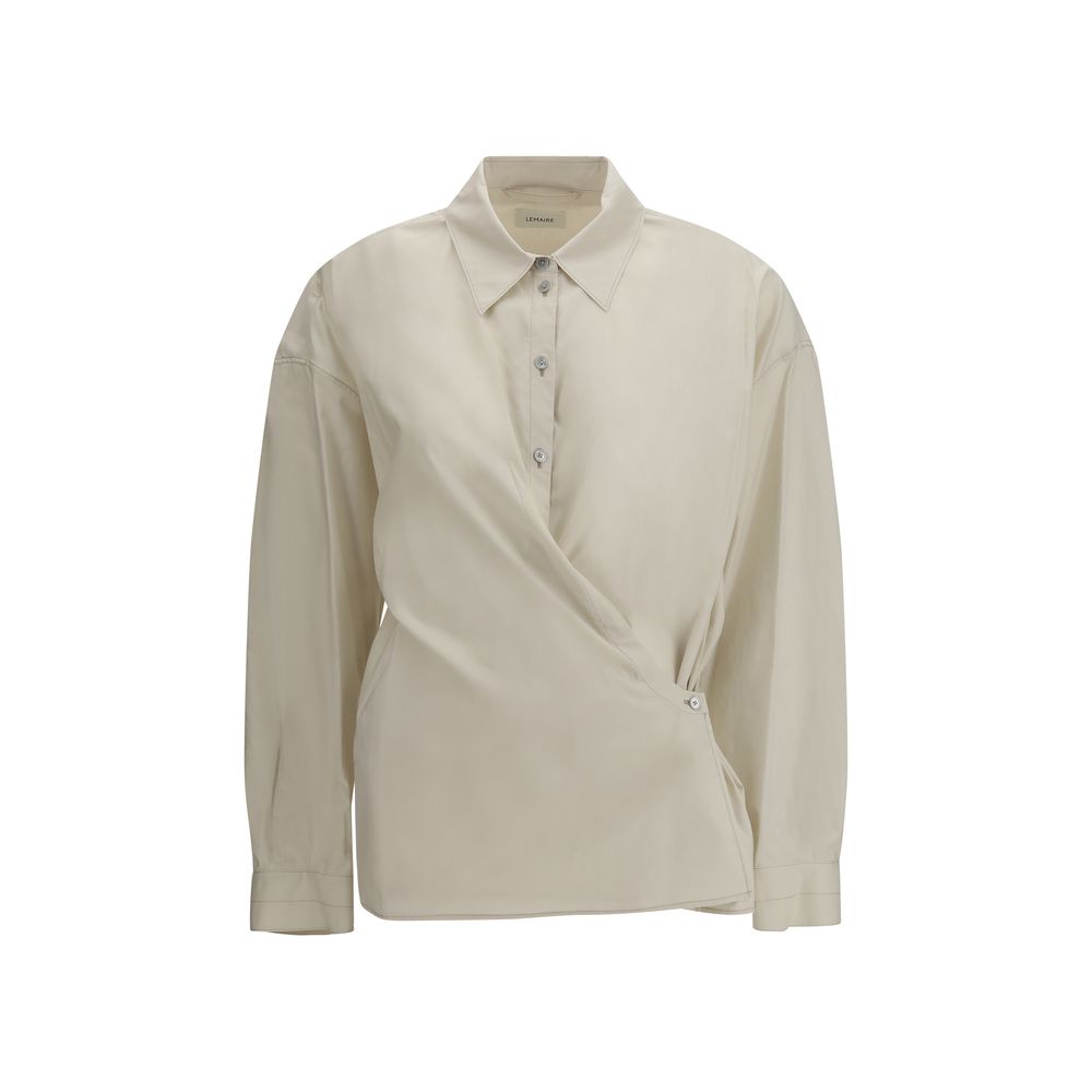 Beige Cotton Dress Shirt