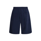Blue Cotton Bermuda Shorts