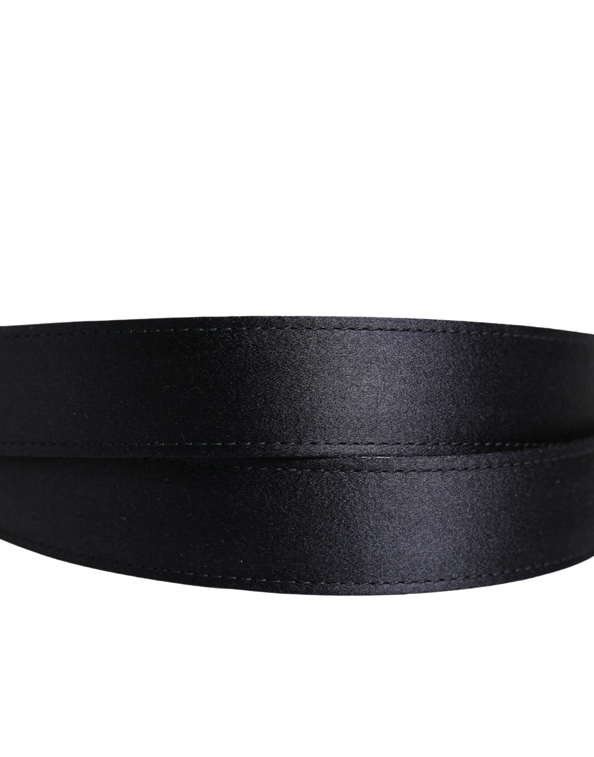 Men Black Classic Viscose Metal Buckle Belt