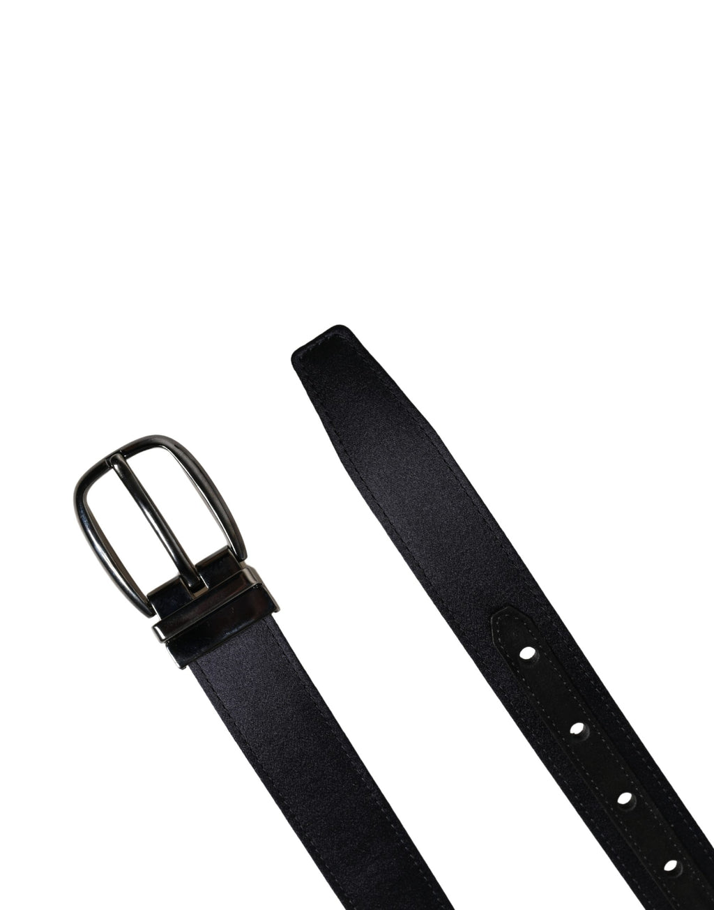 Men Black Classic Viscose Metal Buckle Belt