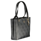 Black Polyurethane Women's Handbag