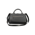 Black Polyurethane Women Handbag