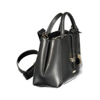 Black Polyurethane Women Handbag