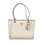 Beige Poliuretano Women Handbag