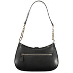 Black Polyurethane Women Handbag