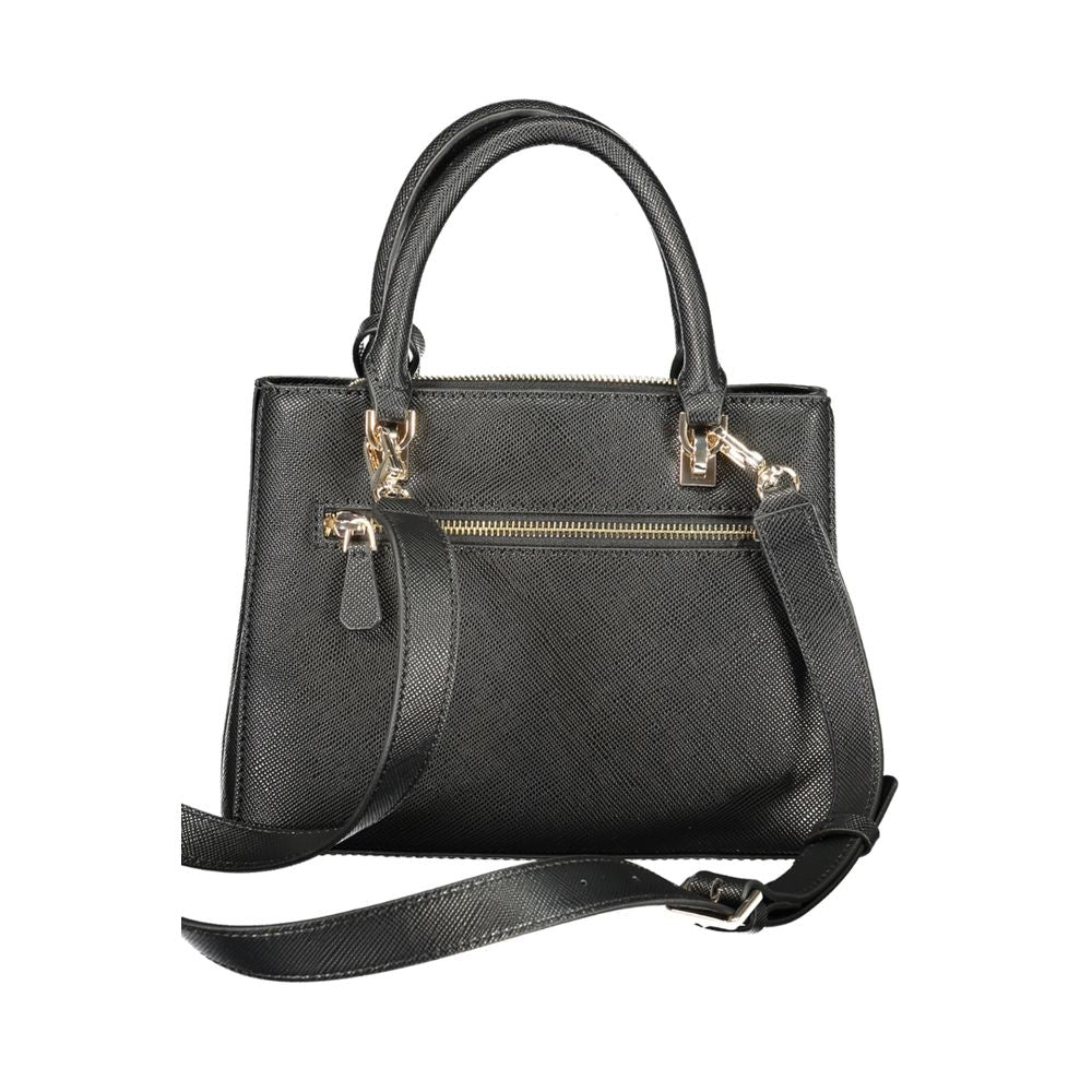 Black Polyurethane Women's Handbag